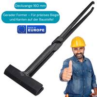 Deckzange, 160 mm, Gerade Form, Falzzange, Abkantzange für Dachdecker und Klempner