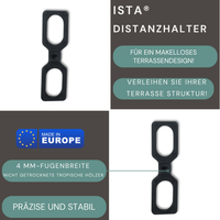 ISTA® Abstandshalter 200 Stück 4mm Terrassendielen Distanzhalte, GLATT