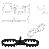 ISTA® Abstandhalter 4 & 7mm für Terrassendielen –geriffelt für optimale Drainage