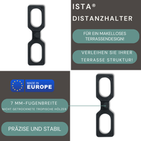 ISTA® Abstandshalter 200 Stück 4mm Terrassendielen Distanzhalte, GLATT