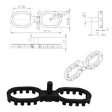 ISTA® Abstandhalter 4 & 7mm für Terrassendielen –geriffelt für optimale Drainage