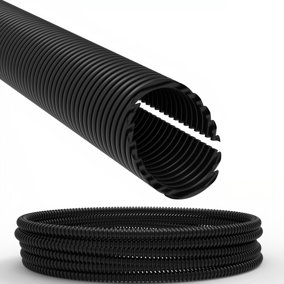 ISTA® Wellrohr – Geschlitzt, Größe Auswahl, Kabelschutzrohr, Isolierrohr, Marderschutz, Leerrohr Elektrotechnik