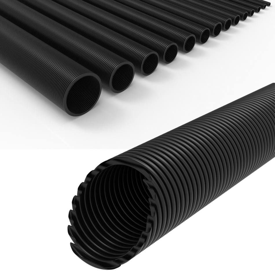 ISTA® Wellrohr – Geschlossen, Größe Auswahl, Kabelschutzrohr, Isolierrohr, Marderschutz, Leerrohr Elektrotechnik