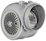 Radial fan made of plastic with double intake for ventilation and exhaust 