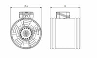 Power Rohrventilator 200-250-300-350 Zu-Abluft Rohrlüfter