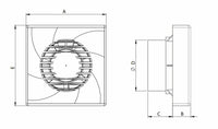 TURBO Badlüfter Küchenlüfter Wandventilator Decken WC Lüfter diverse ø Größen