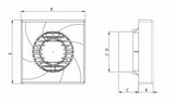 TURBO Badlüfter Küchenlüfter Wandventilator Decken WC Lüfter diverse ø Größen